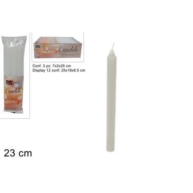 Candela Bianca 3pz 23cm