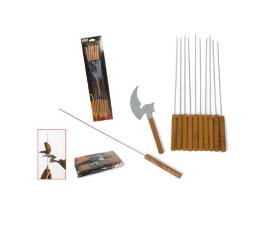 Spiedoni Barbecue 11pz + Acc Per Tagliare