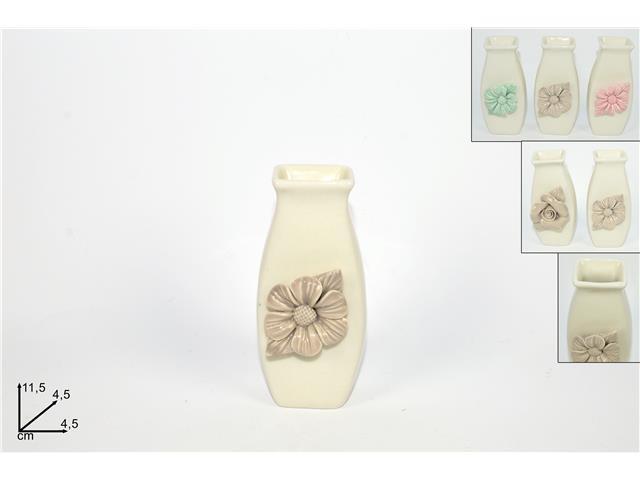 Portafiori c/fiore ceramica 11,5 cm
