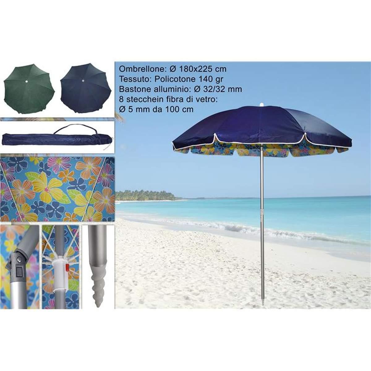 Ombrellone 200Cm Alluminio 8Stecche