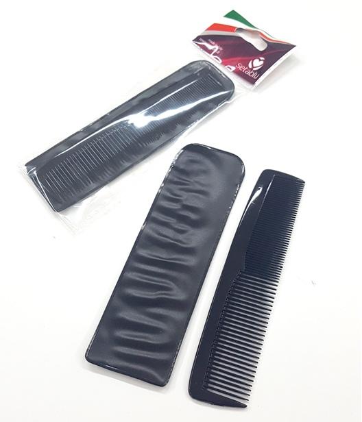 Pettine da taschino nero c/custodia