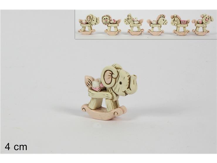 Animale Dondolo 4 cm rosa