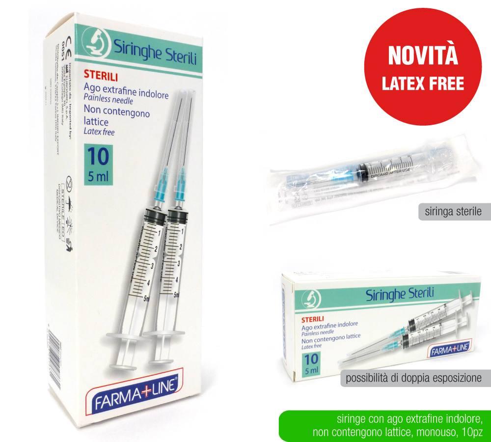 Siringhe sterili 10 pz 5 ml