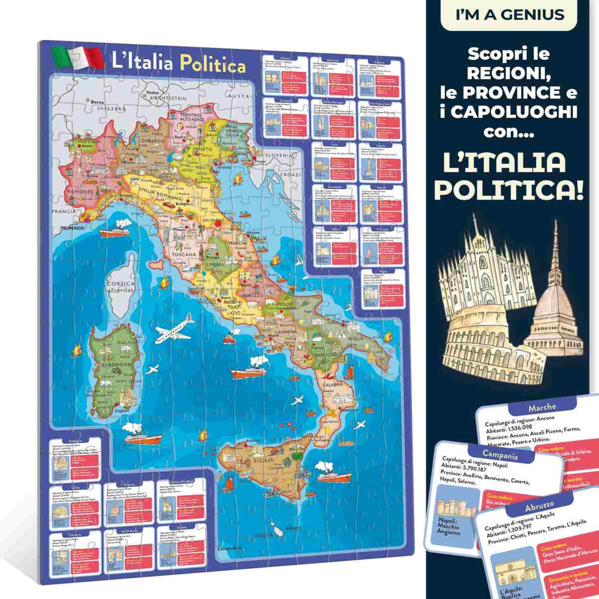 I'm a Genius Geopuzzle La Mia Bella Italia