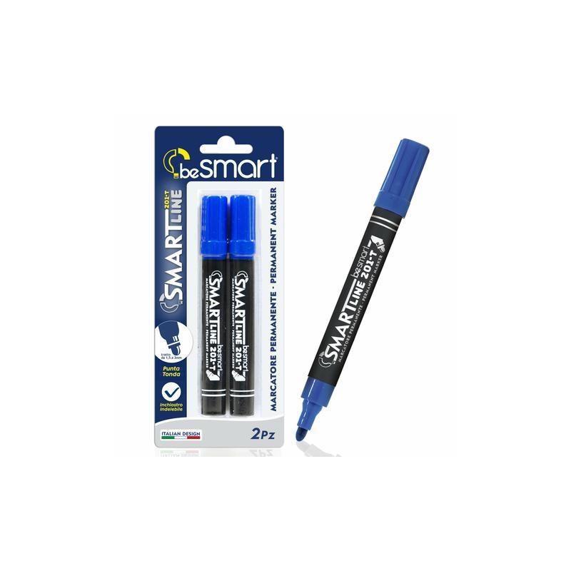 Marcatori 2pz Punta Tonda Blu