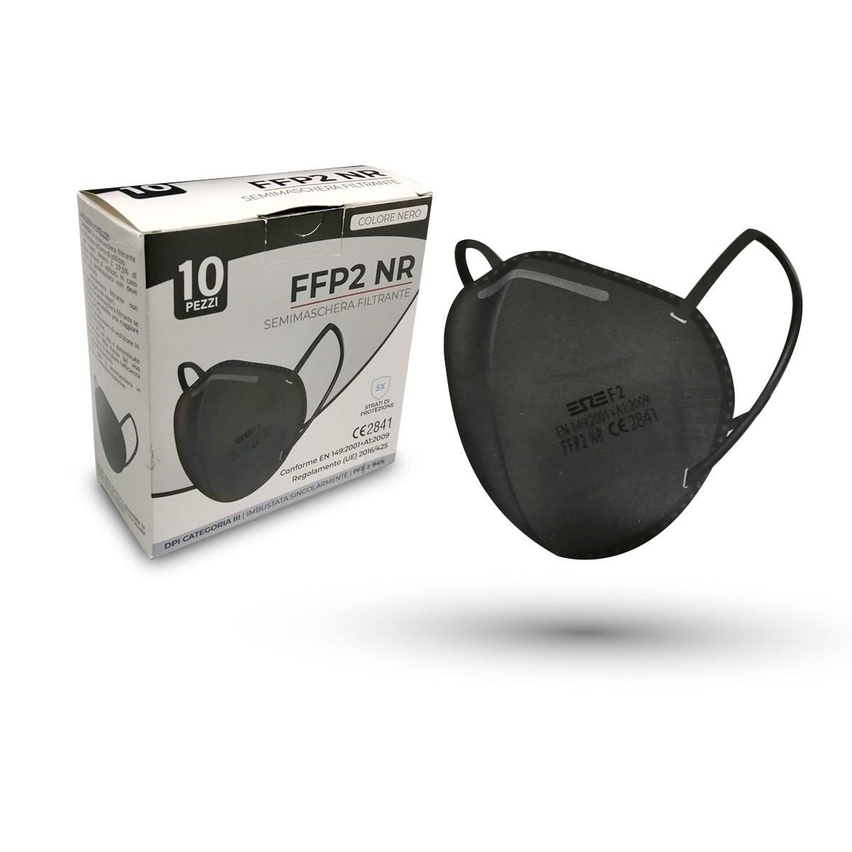Mascherina FFP2 Nero Conf. 10pz
