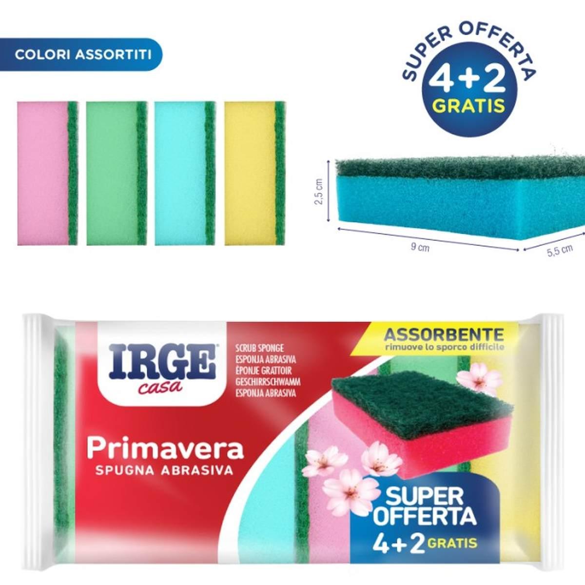 Spugna Primavera Abrasiva 6pz