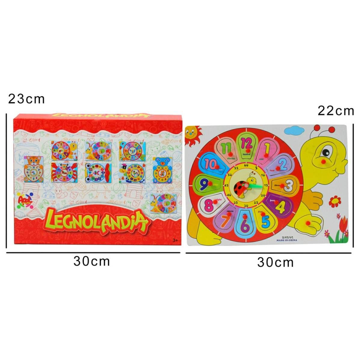 Legnolandia Animal Clock 8Ass