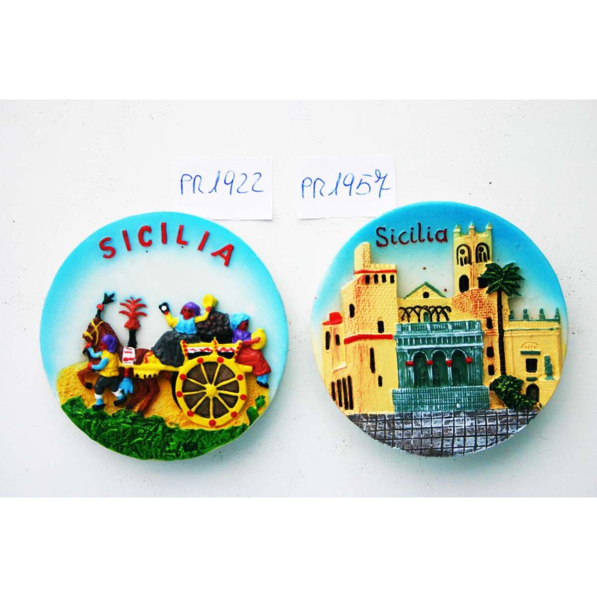 Magnete Tondo Sicilia 2Figura