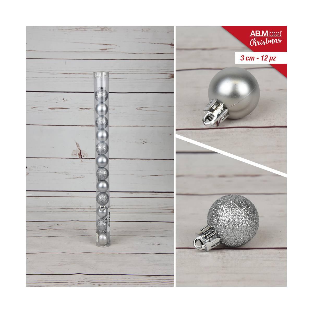 Palline Silver 3cm 12pz