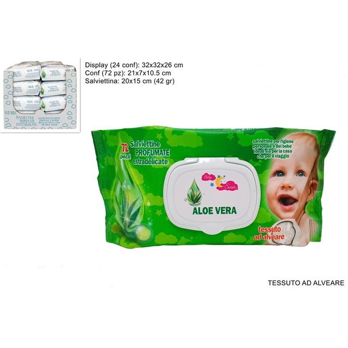 Salviettine Aloe Vera 72 pz