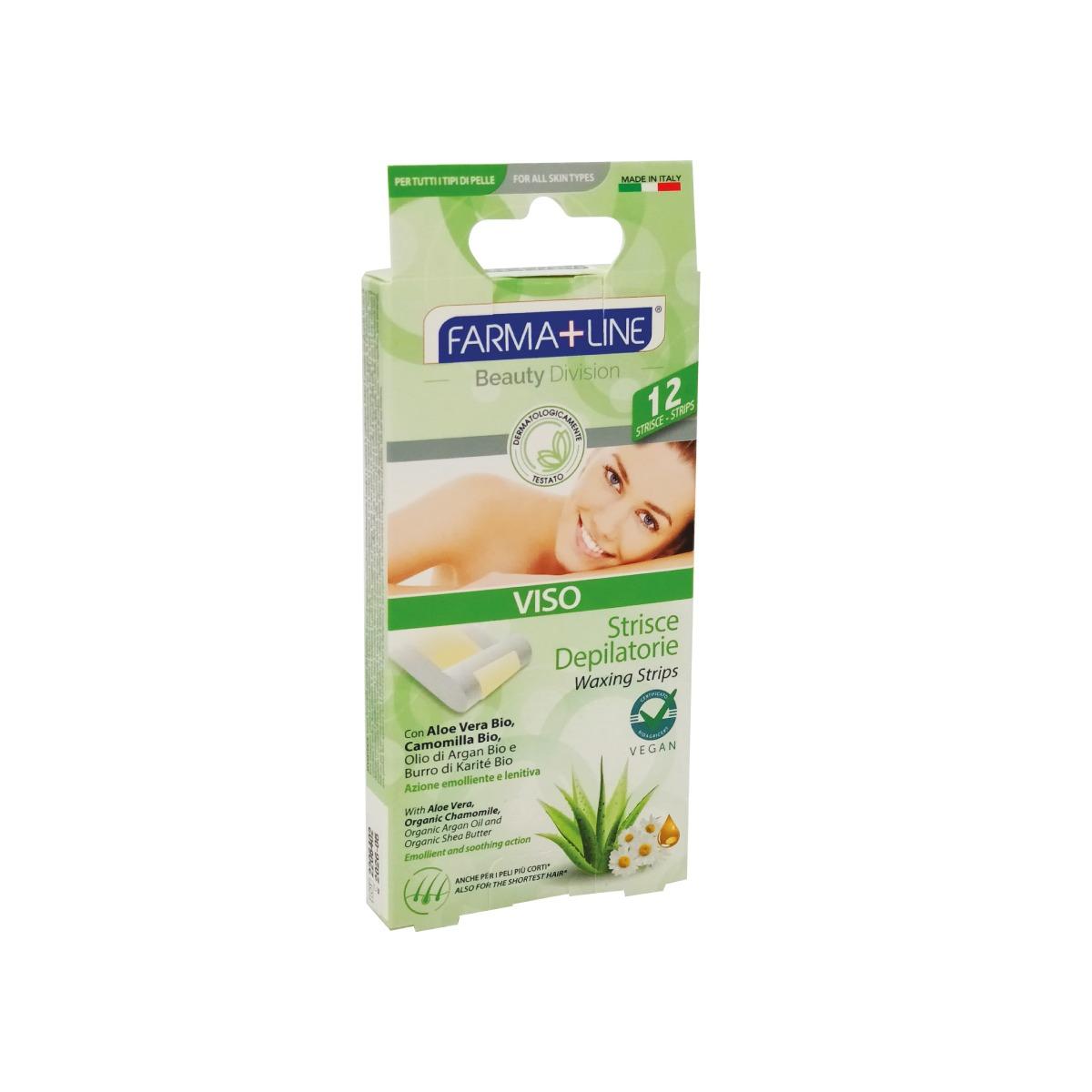 Strisce Depilatorie Viso 12pz Aloe-Camomilla