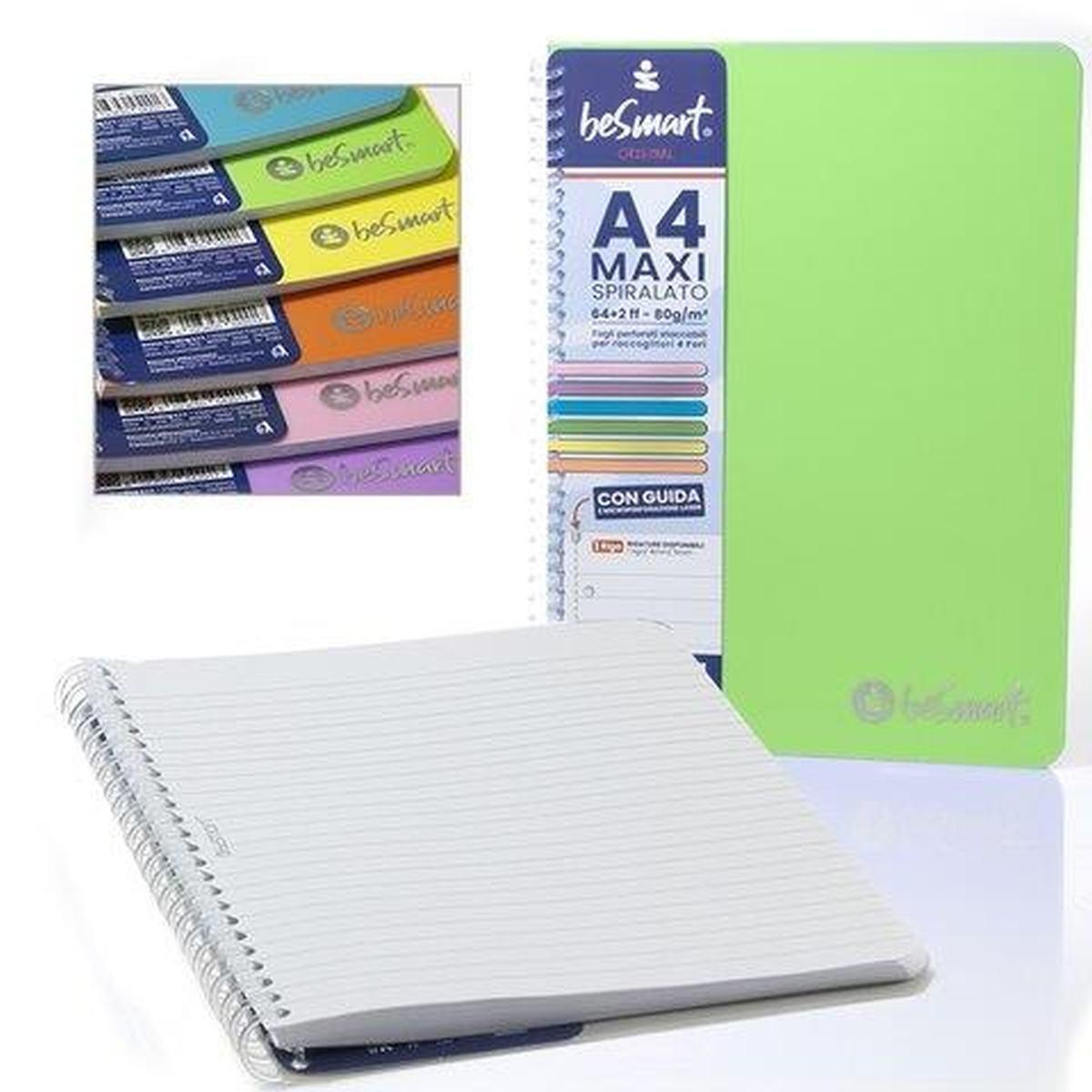 Quaderno Maxi Spiralato 1R Pastel PVC 64FF 80Gr