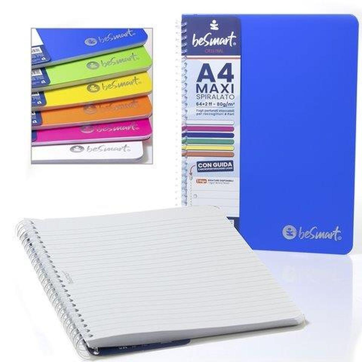 Quaderno Maxi Spiralato 1R Brillanti PVC 64FF 80Gr