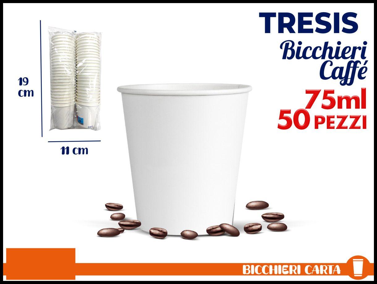 Bicchieri Caffè 75ml Bianco 50pz