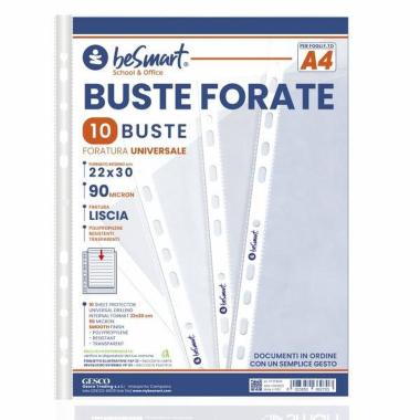 Cf. 10 Buste Forate A4-90 Micron