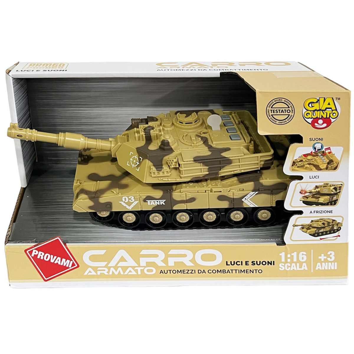 Carro Armato Tank Luci e Suoni 1:16