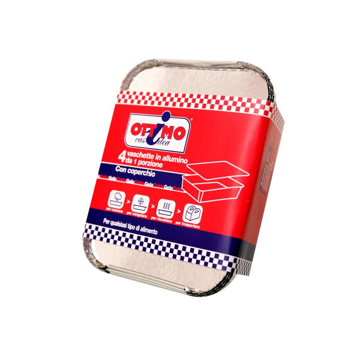 4 Vaschette C/Coperchio 1 Porzione OTTIMO