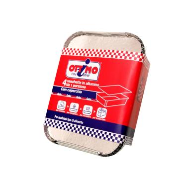 4 Vaschette C/Coperchio 1 Porzione OTTIMO