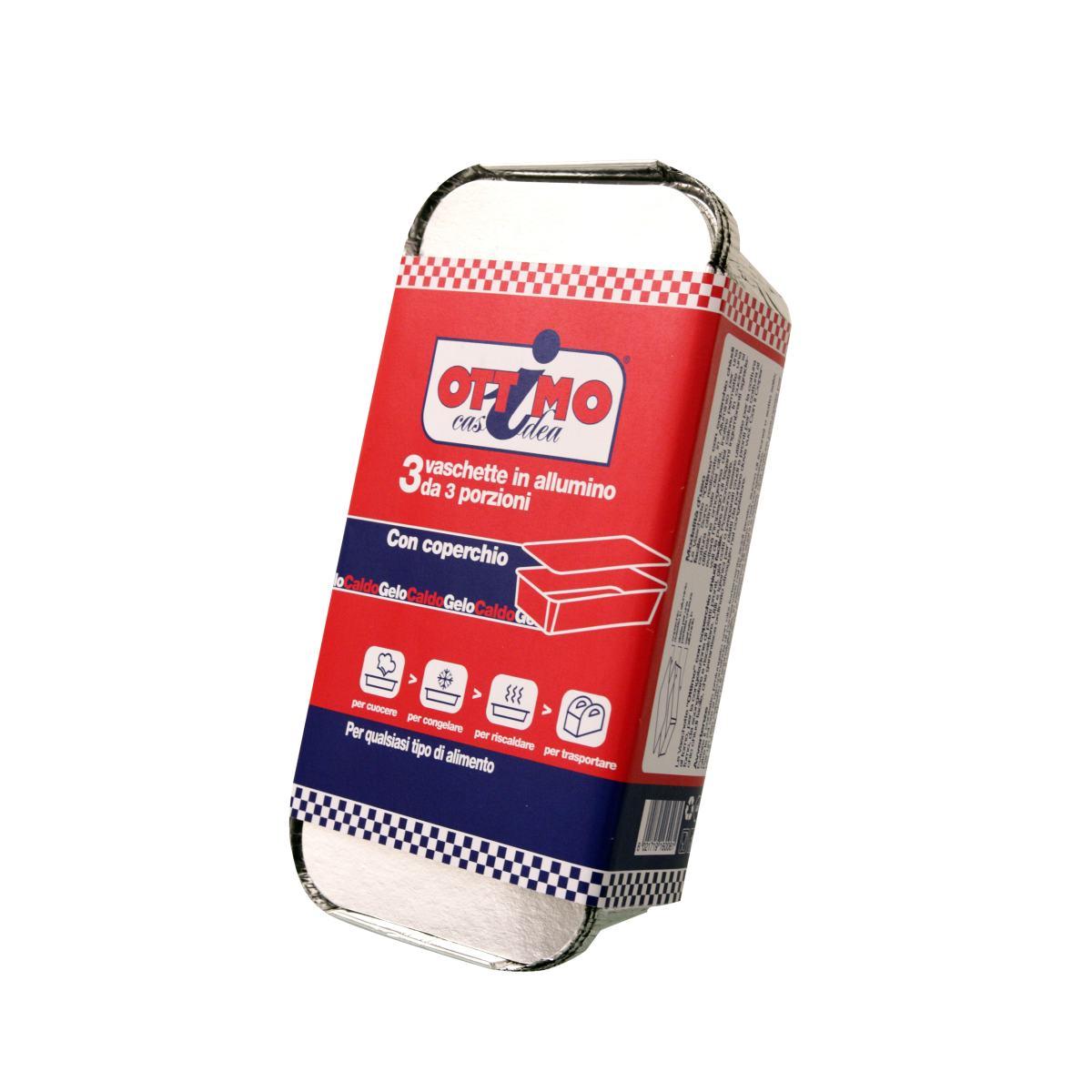 3 Vaschette C/Coperchio 3 Porzioni OTTIMO