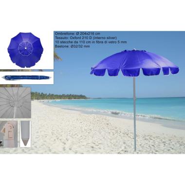 Ombrellone 230cm Diam 32/32 Int.Silver Blu