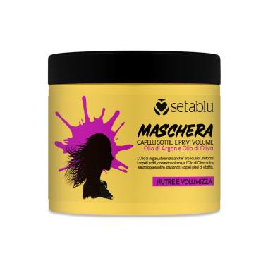 Maschera capelli sottili 500 ml olio di argan e olio d'oliva