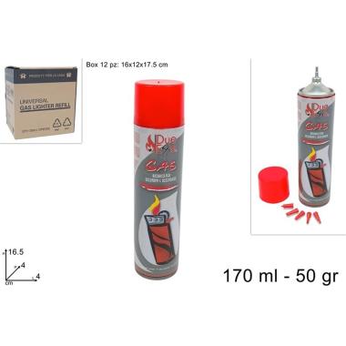 Bomboletta gas 170 ml 50 gr. per accendini
