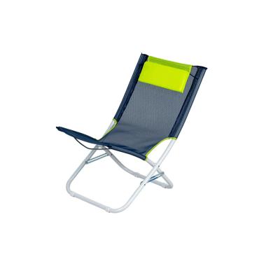 Spiaggina c.cuscino neon blu