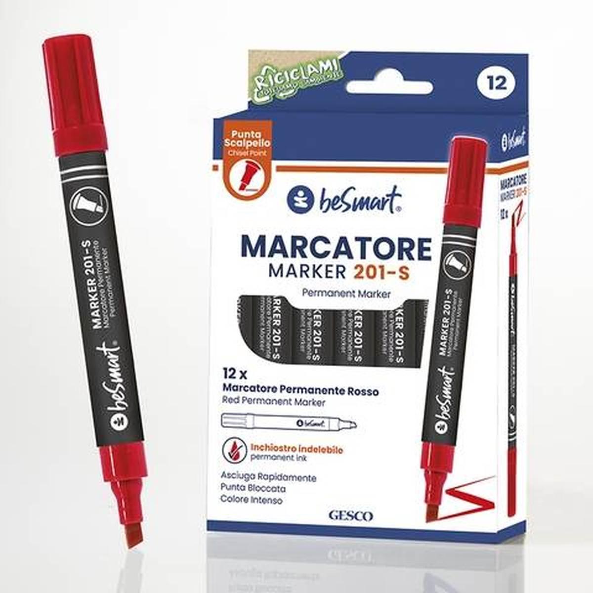 Marcatore P.Scalpello Rosso In Box