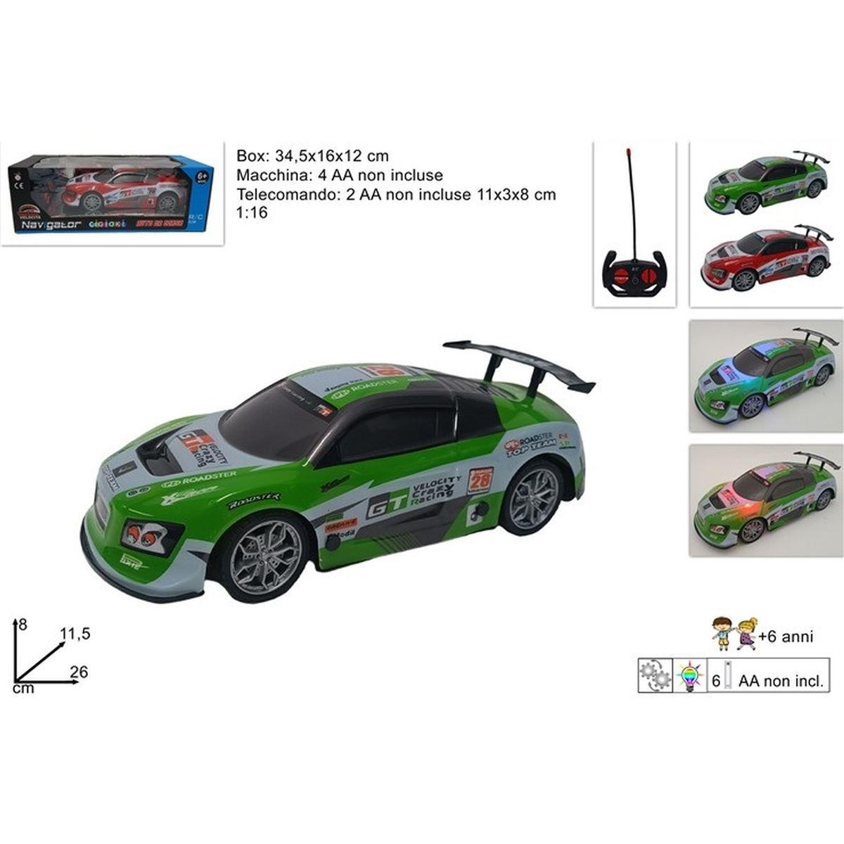 Macchina da Corsa Radio Controll C/Luci 2 col. R/C