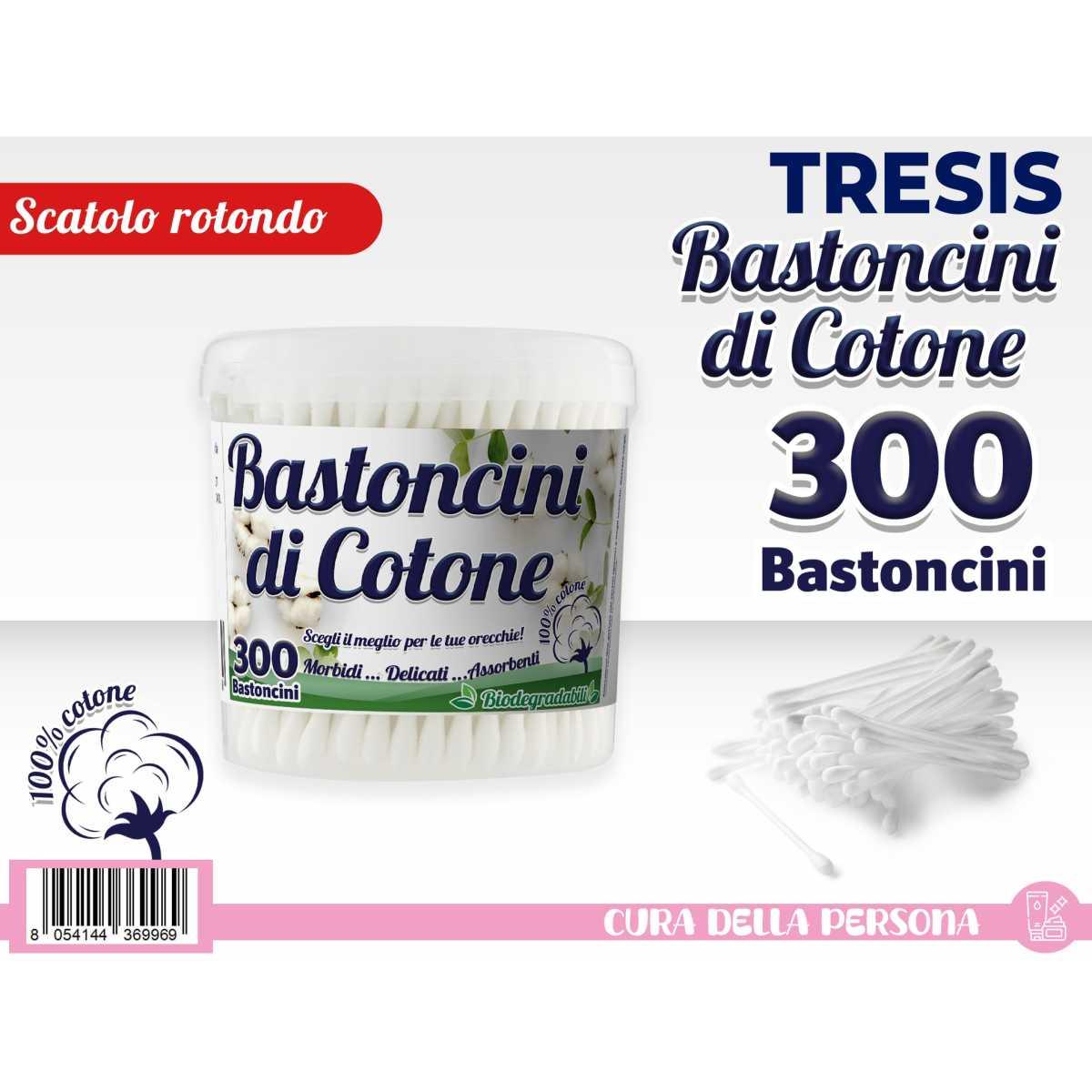 Bastoncini Cotonati Rotondi 300 pz