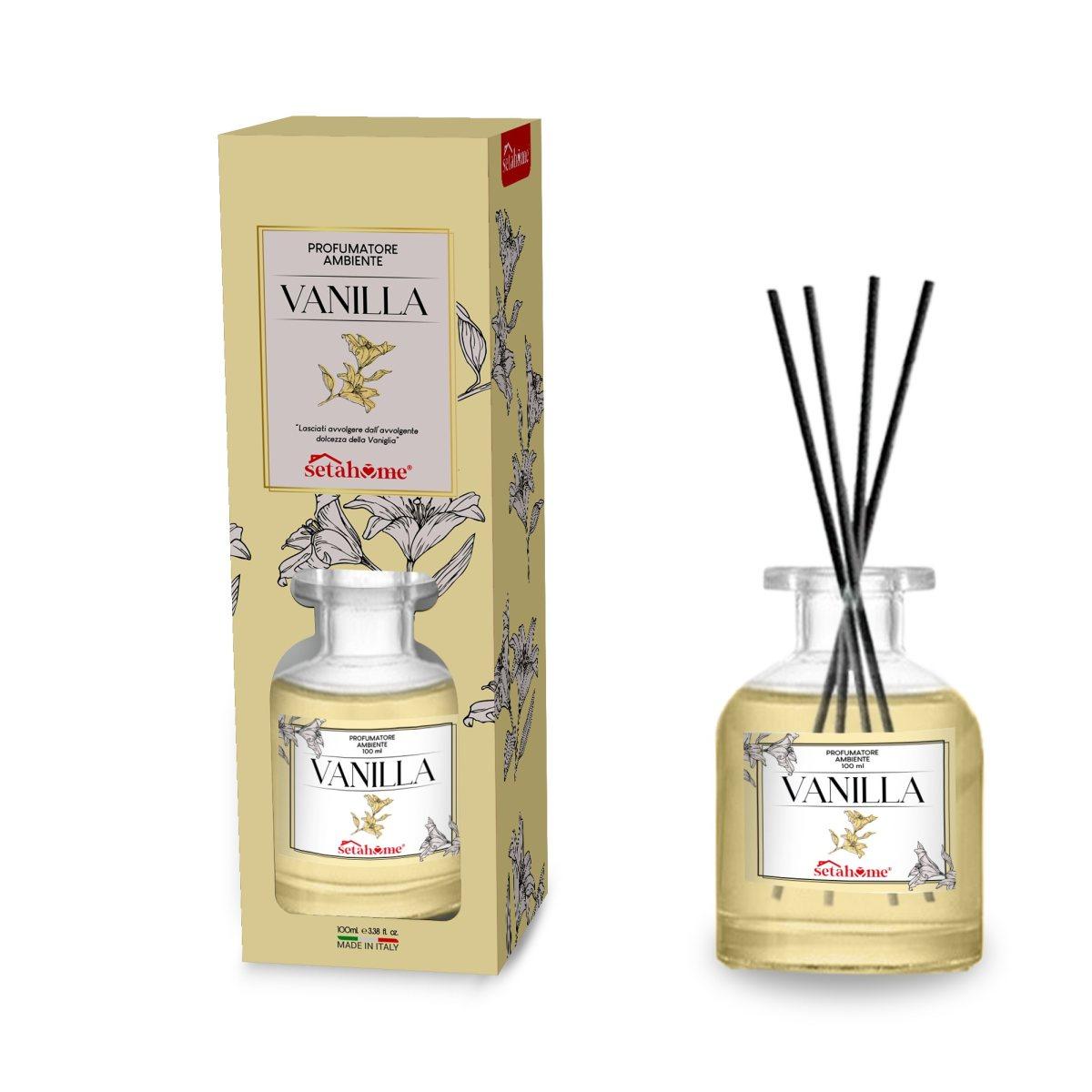 Diffusore Ambiente Vaniglia 100 ML c/6bastoncini