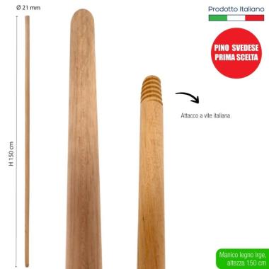 Manico Legno 150 cm D. 24 mm