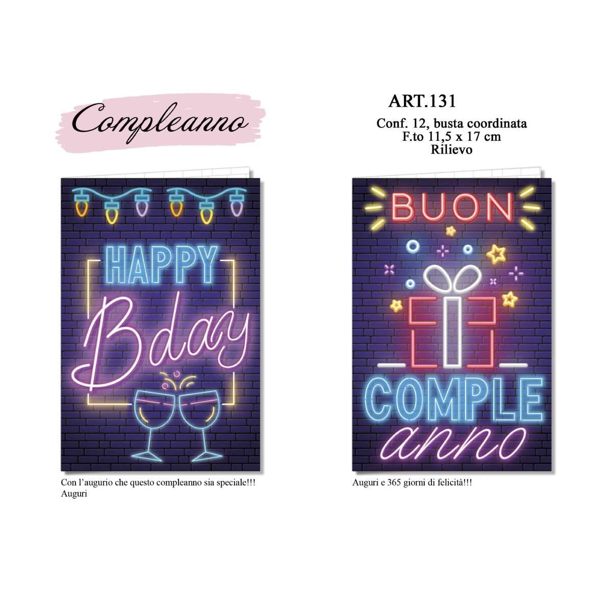 Biglietti Compleanno Emozioni a colori ASS