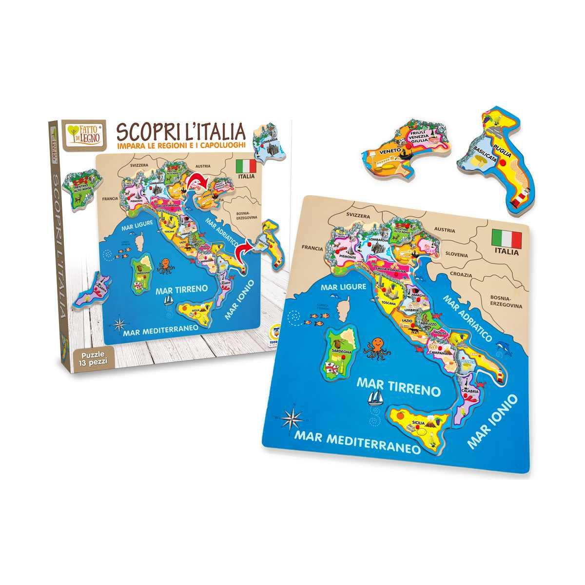 Puzzle Scopri L'Italia 13pz