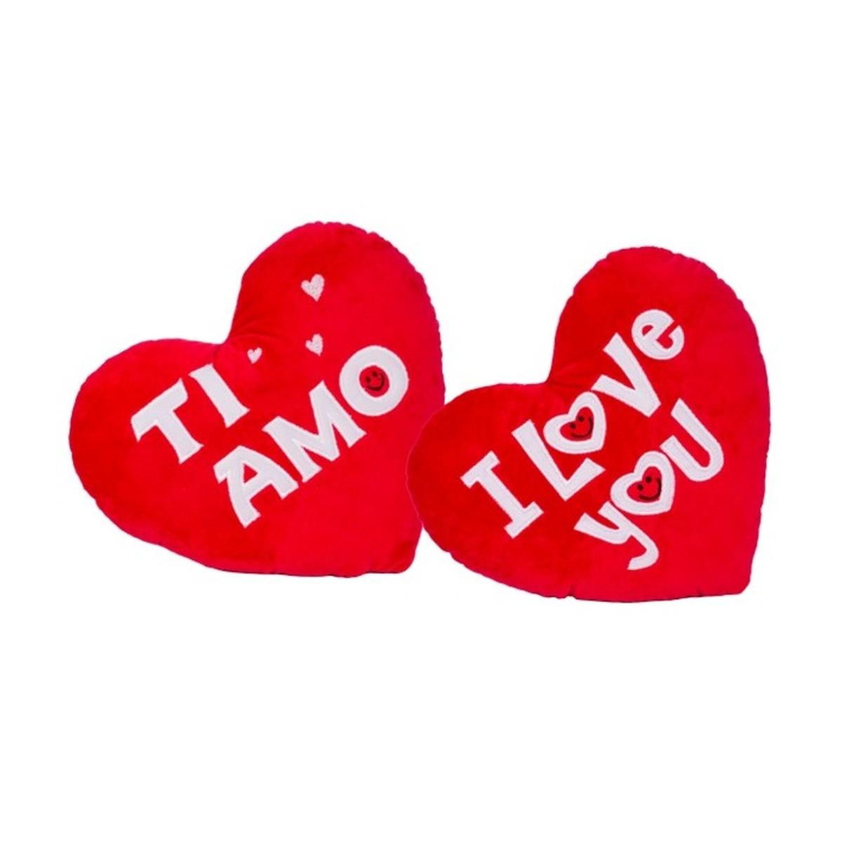 Peluche Cuscino Cuore 32 cm 2 ass