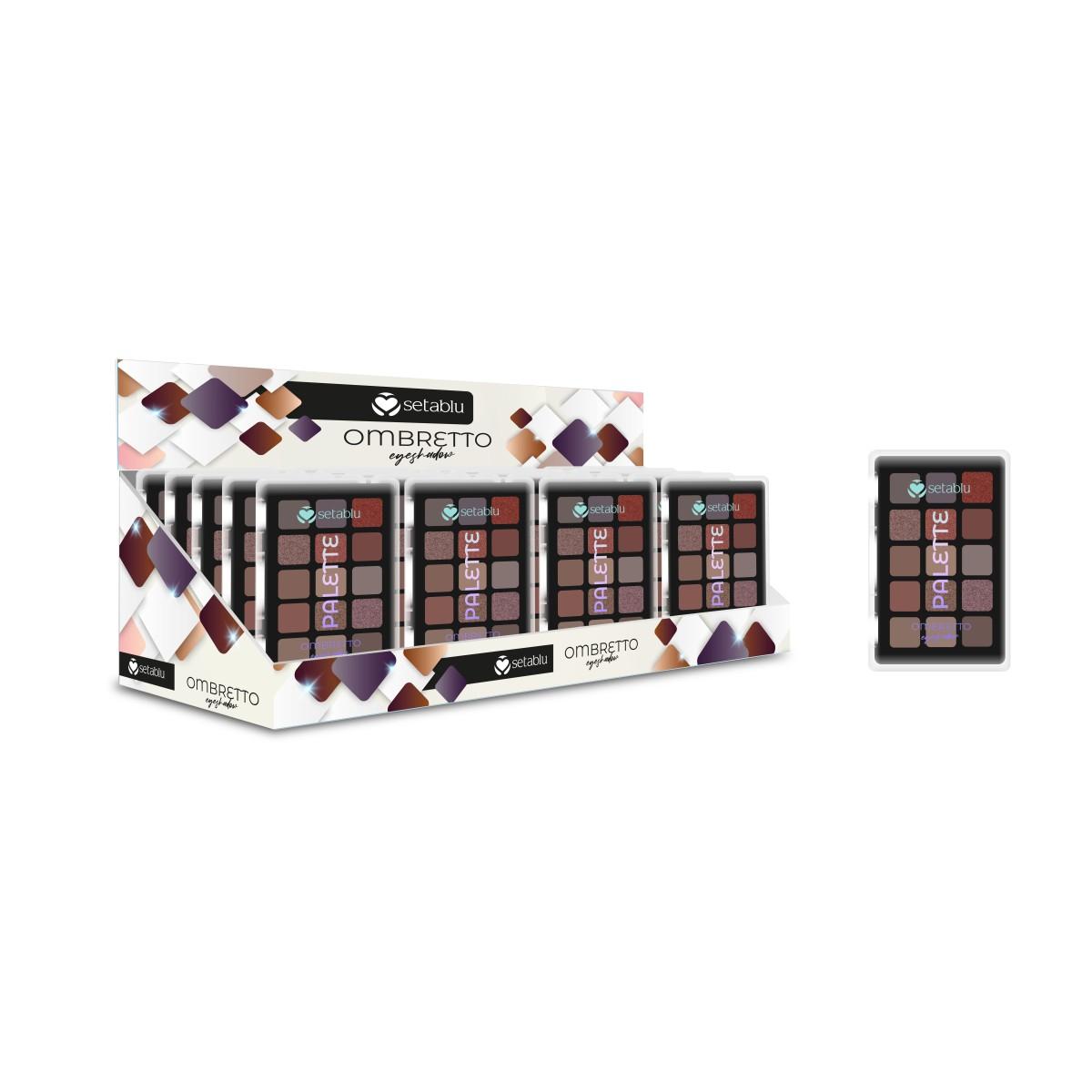 Palette Ombretti 15 colori in Display