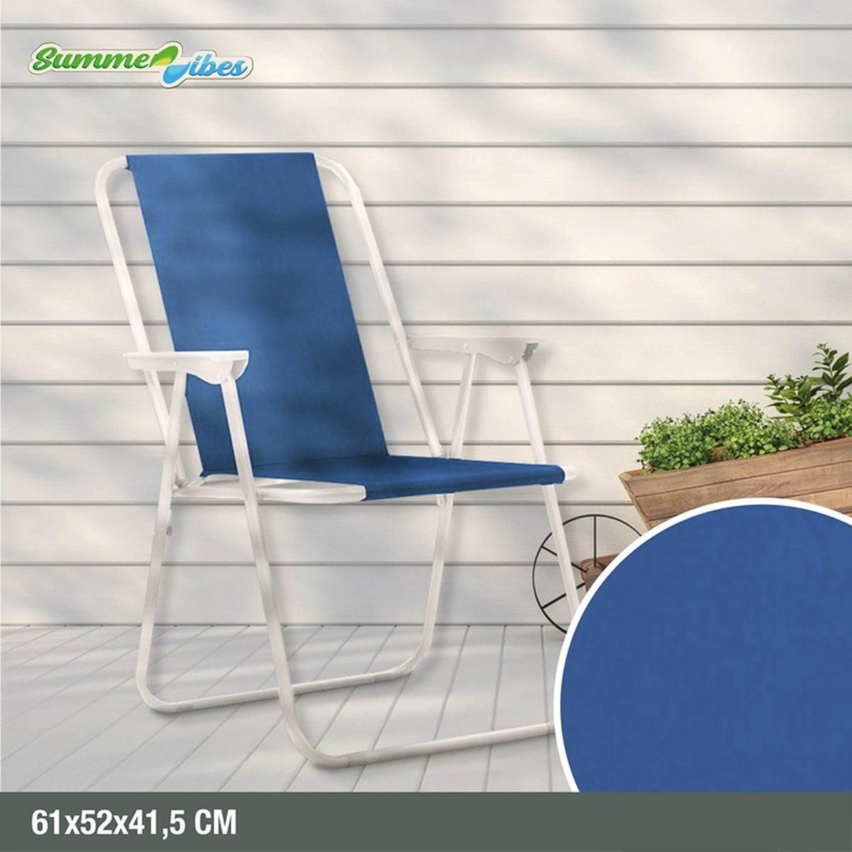 Sedia Relax Alta Textilene 61*41,5*90 Steel Blu