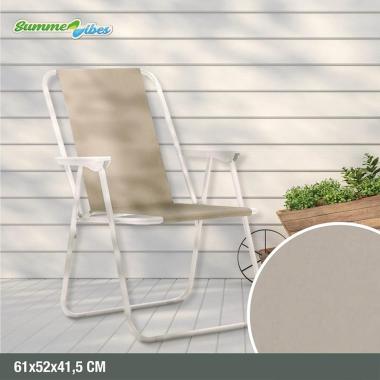 Sedia Relax Alta Textilene 61*41,5*90 Steel Tortora