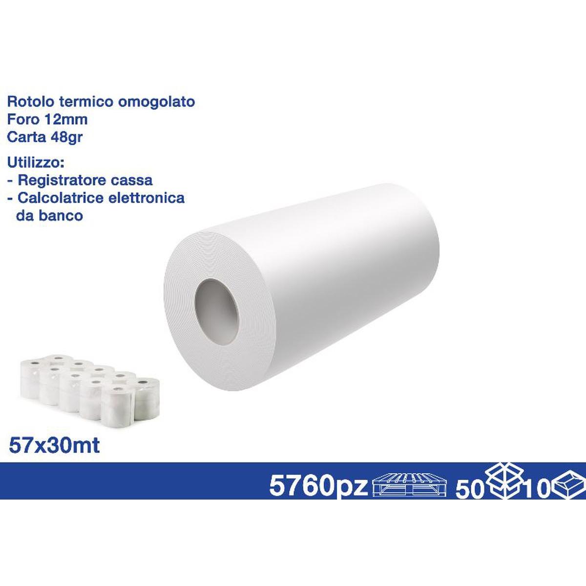 Rotolo termico omologato 57*30mt 50/10 II