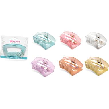 Pinza Capelli C/Fiori 9cm