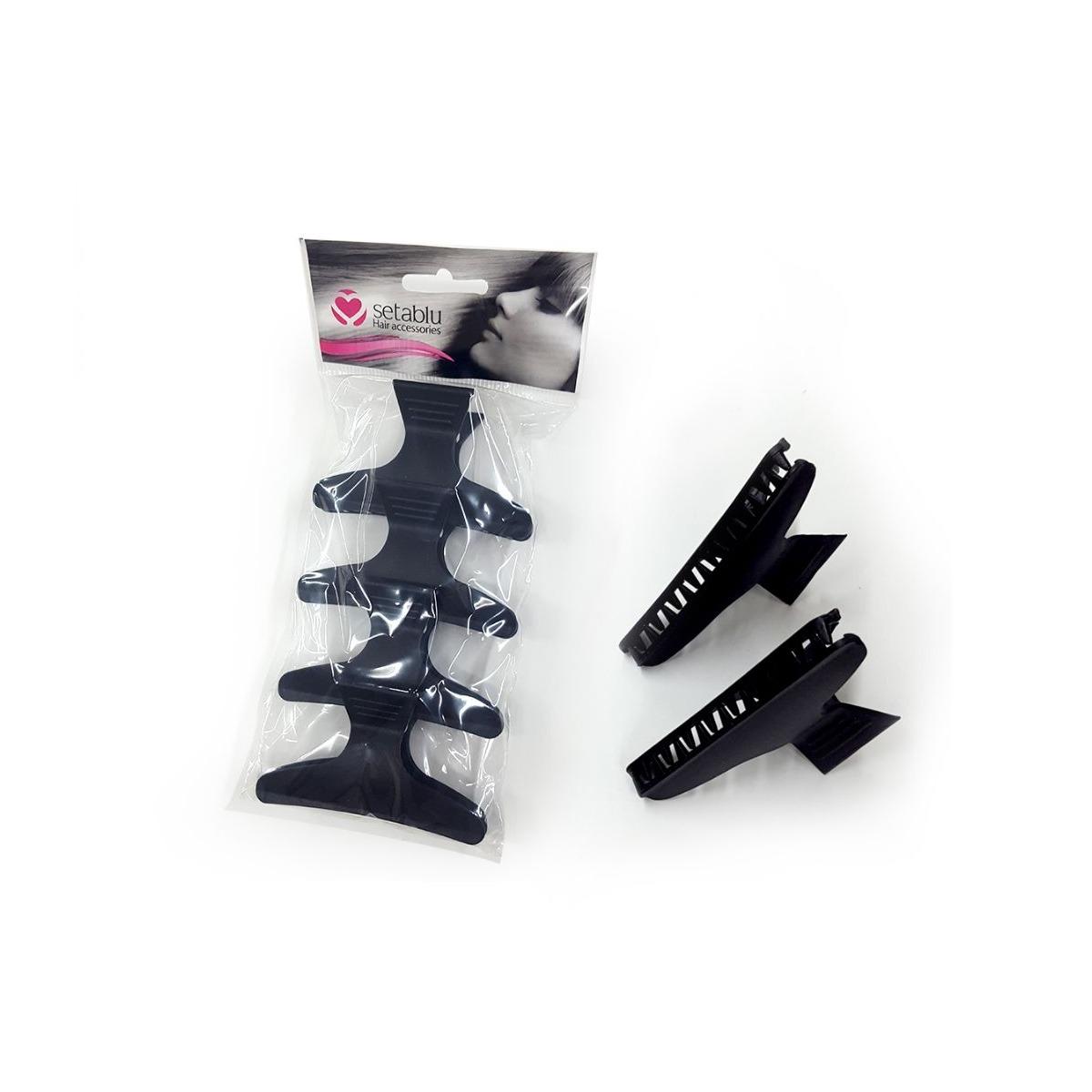 Pinza Parrucchiere Nera 4pz