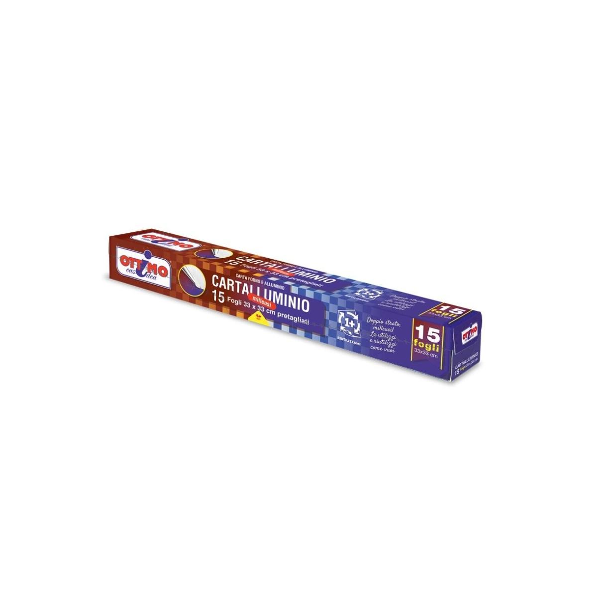 15 Fogli Carta Alluminio 33x33 OTTIMO