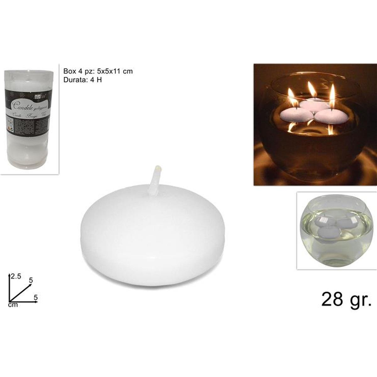 Candele Galleggianti 4 Ore 28gr 4pz