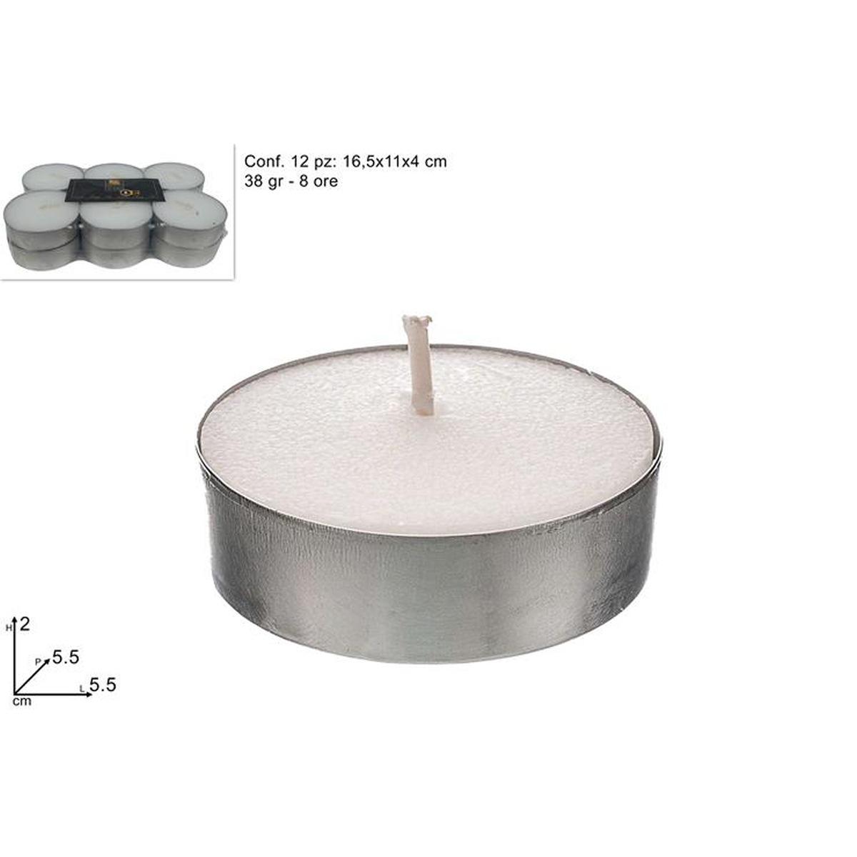 Candele Tealight 12pz 31Gr 6 Ore