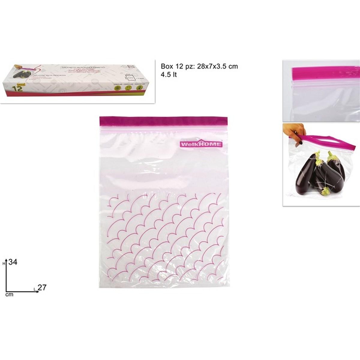 Sacchetti Plastica 27x34cm 4,5Lt 12pz