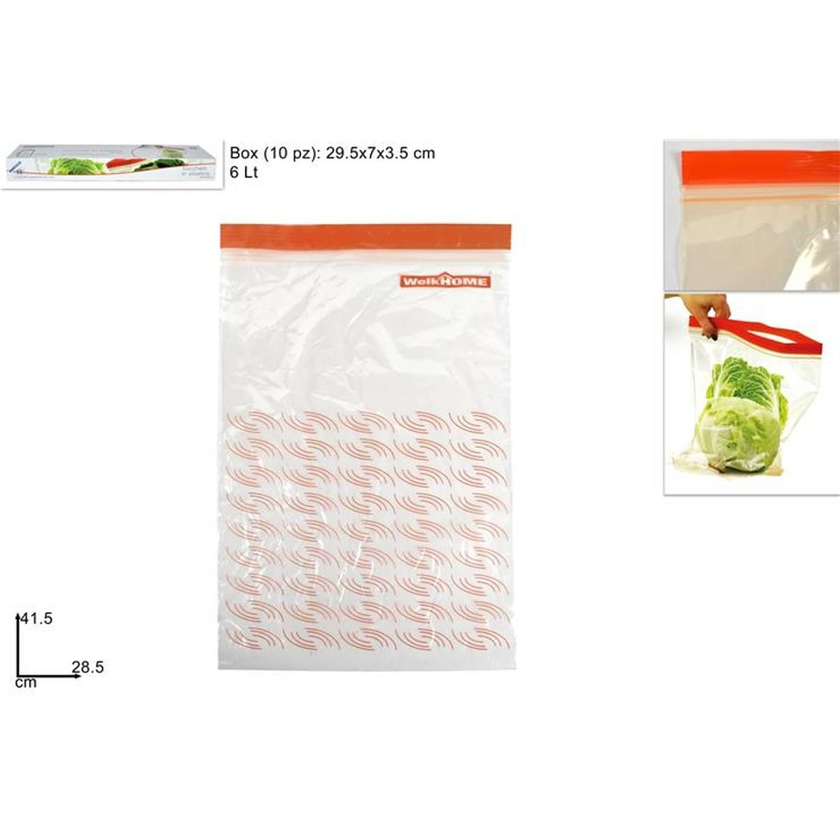 Sacchetti Plastica 28,5x41,5cm 6Lt 10pz