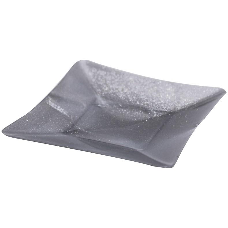 Finger Food Piatto quadro 7,5*7,5 cm argento 6 pz