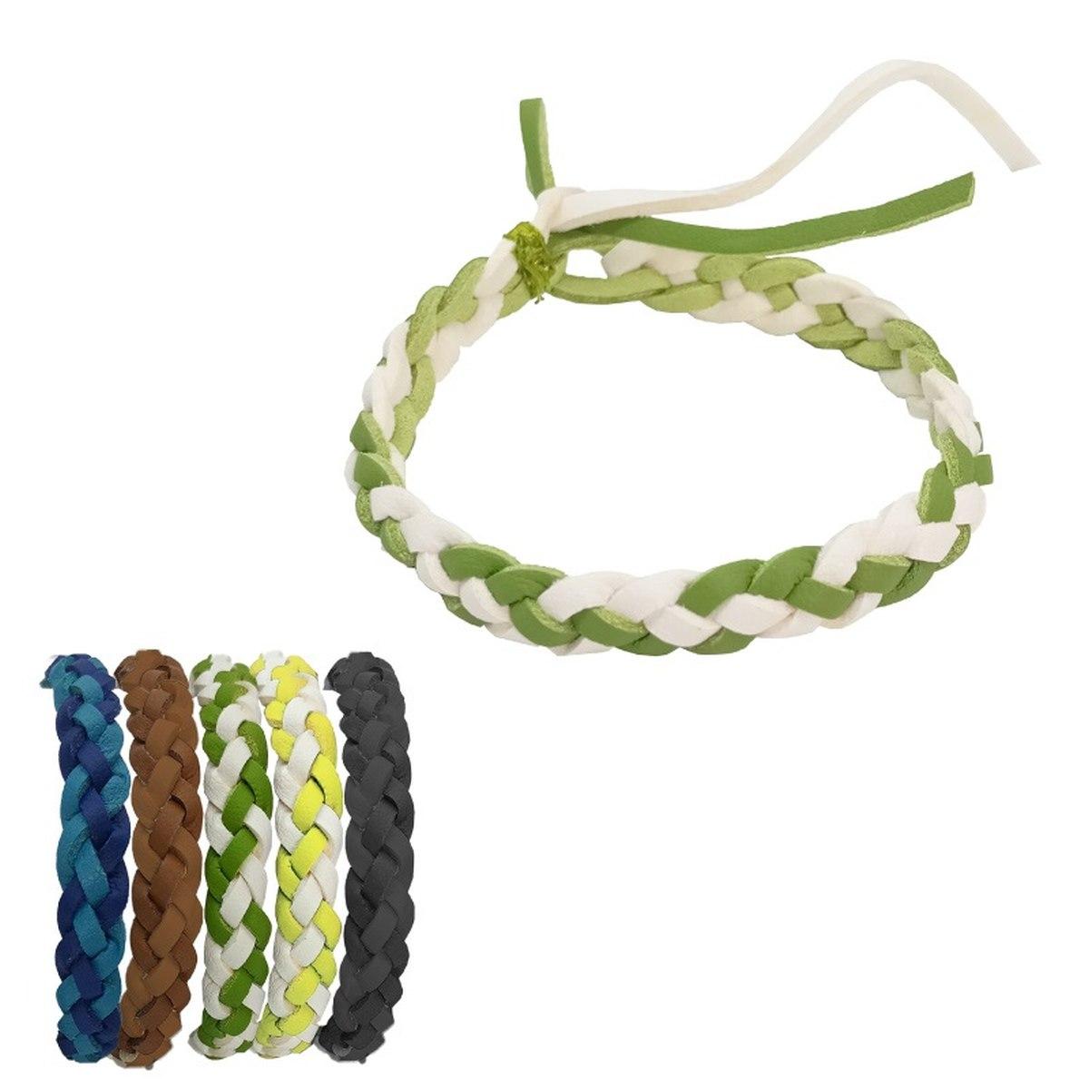 Braccialetti citronella intrecciati in espositore