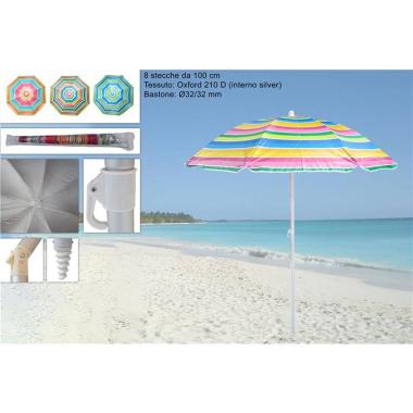 Ombrellone 100/8 32/32 Poly Interno in Silver